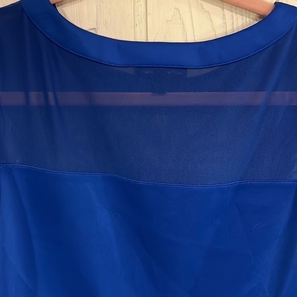 Spense Sleeveless Blue Dress Sheer Panels Size 8 - Picture 6 of 12